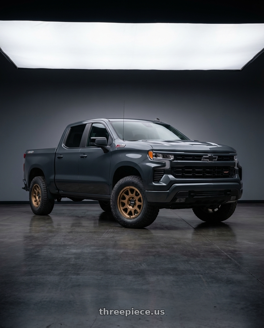 2026 chevrolet silverado lt trailboss Cyprus grey with Method Race Wheels 305BZ NV 6x139.7 18x9 -12 METHOD BRONZE wheels