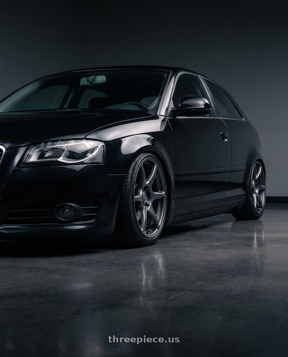2012 Audi A3 8P with Kansei K11G Tandem 5X112 18x8.5 35 Gunmetal wheels