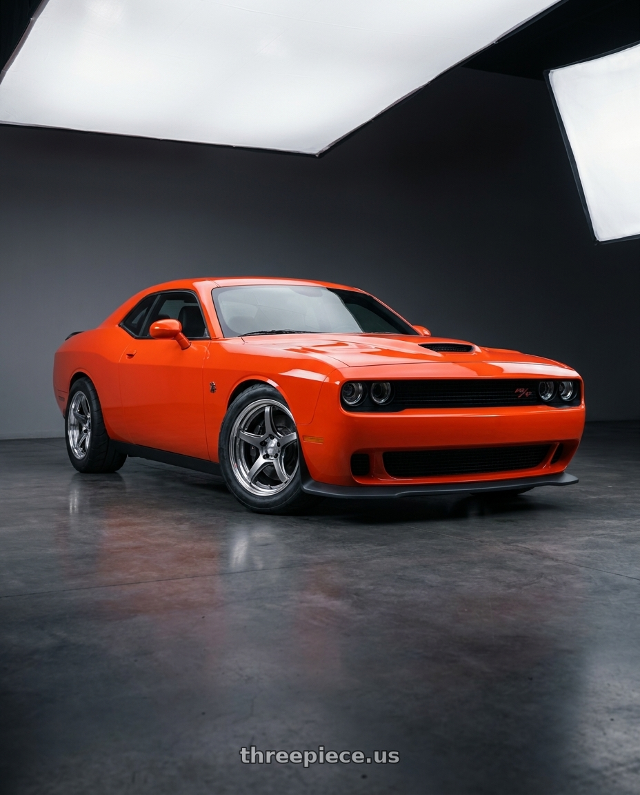 2021 Dodge Challenger RT with Work T5R 2P 5x115 20x9.0 +18 GT SILVER wheels
