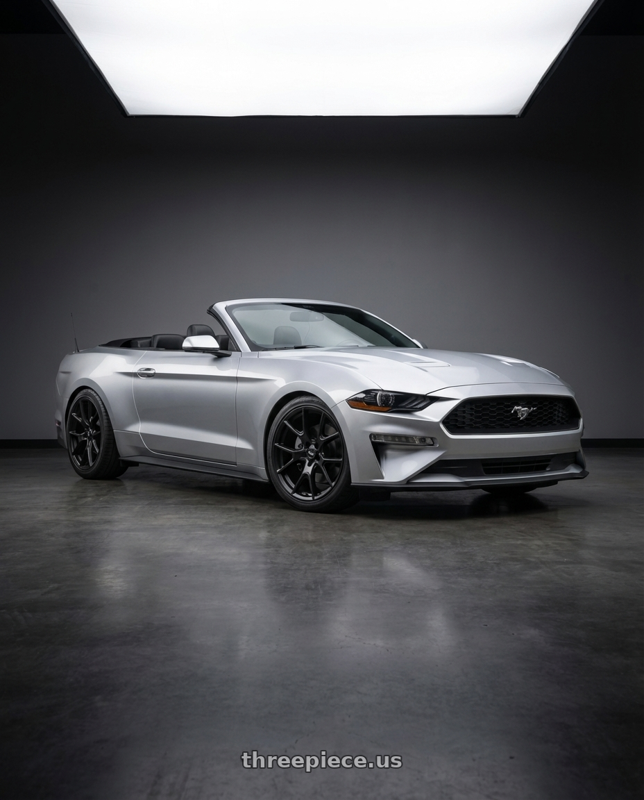 2018 ford mustang with Voxx Replica 50ANN 5x115 20x10.5+25 Matte Black wheels