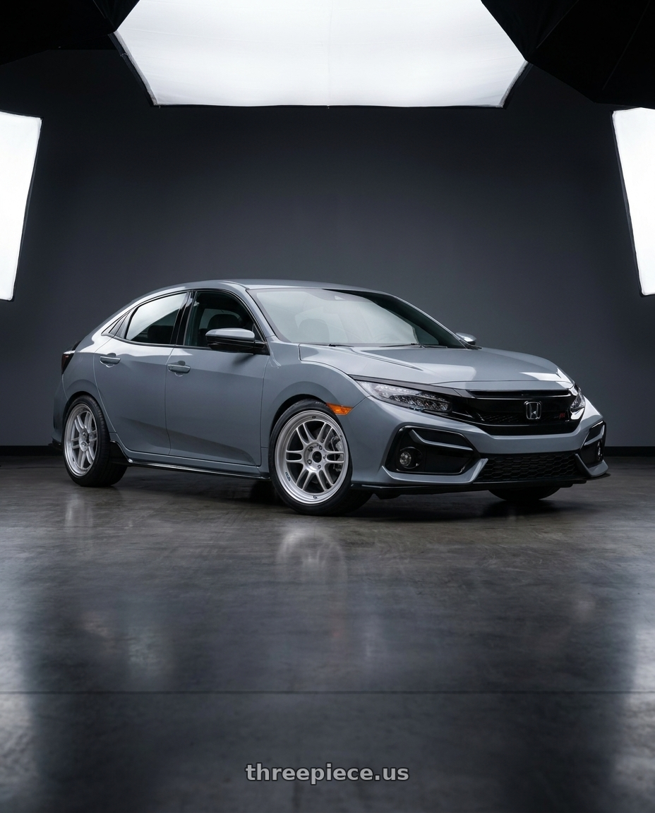 2021 Honda Civic Type R with Enkei RPF1 5x120 18x8.5+40 Silver wheels