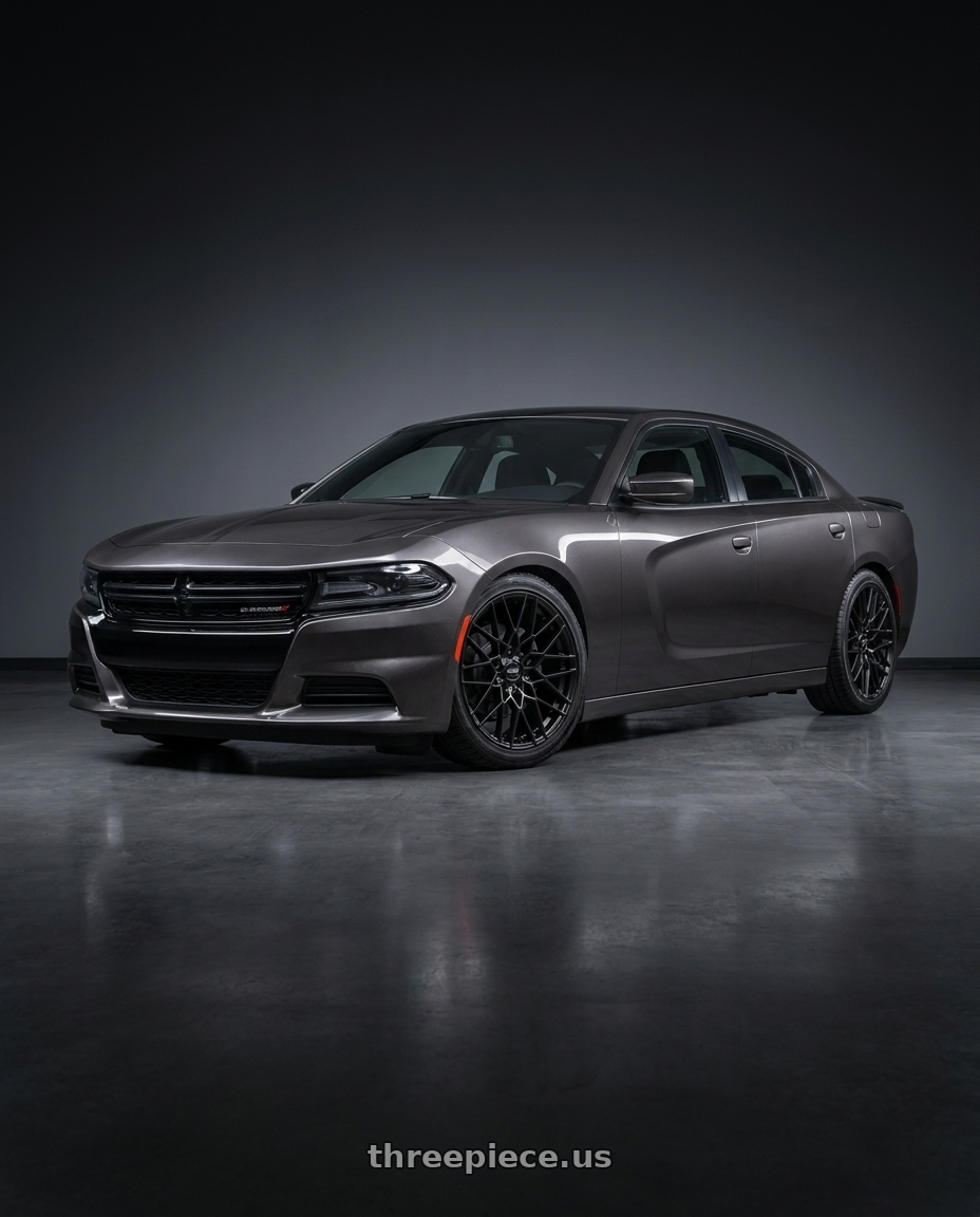 2021 Dodge Charger SXT with American Racing AR927 BARRAGE 5X115 20X9 +20 SATIN BLACK wheels