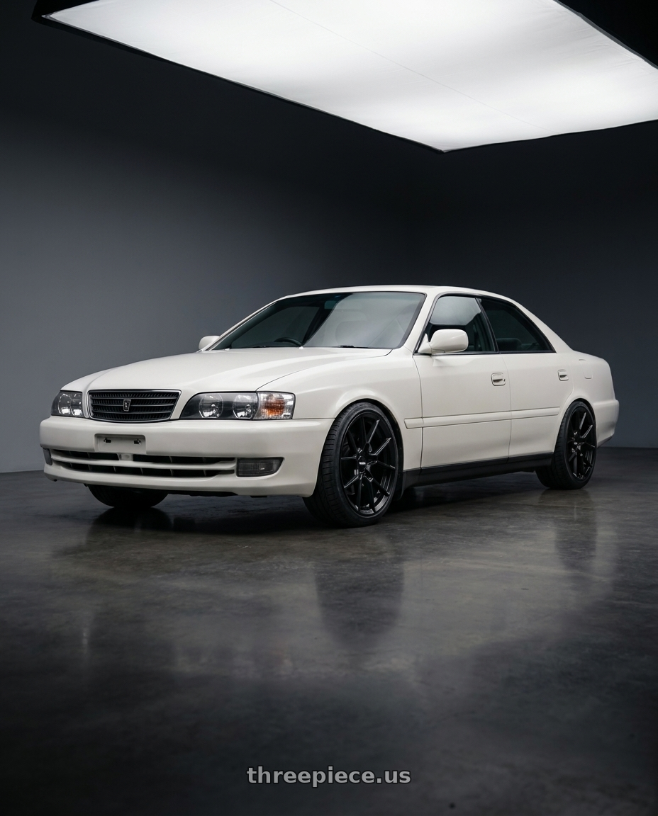 1998 Toyota Chaser with Rotiform RC199 KPR 5X112 19x8.5 +45 SATIN BLACK wheels
