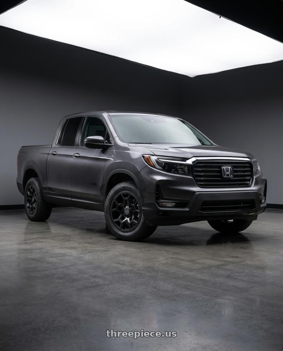 2021 Honda Ridgeline Sport with Black Rhino OVERLAND 5X120 17X8 +35 MATTE BLACK wheels