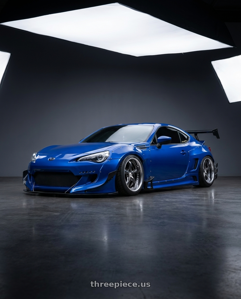 2020 Subaru brz with Work Wheels VS-KF 5X114.3 19x8+40 Brilliant Silver Black A Disk FULL REVERSE wheels