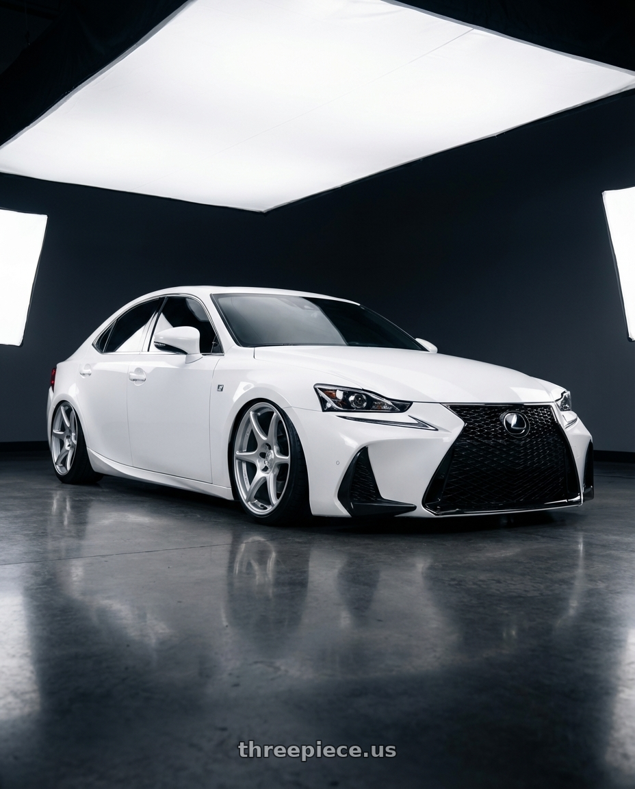 2018 Lexus IS 350 F Sport with Kansei K11S Tandem 5x114.3 19x9.5 22 Hyper Silver wheels