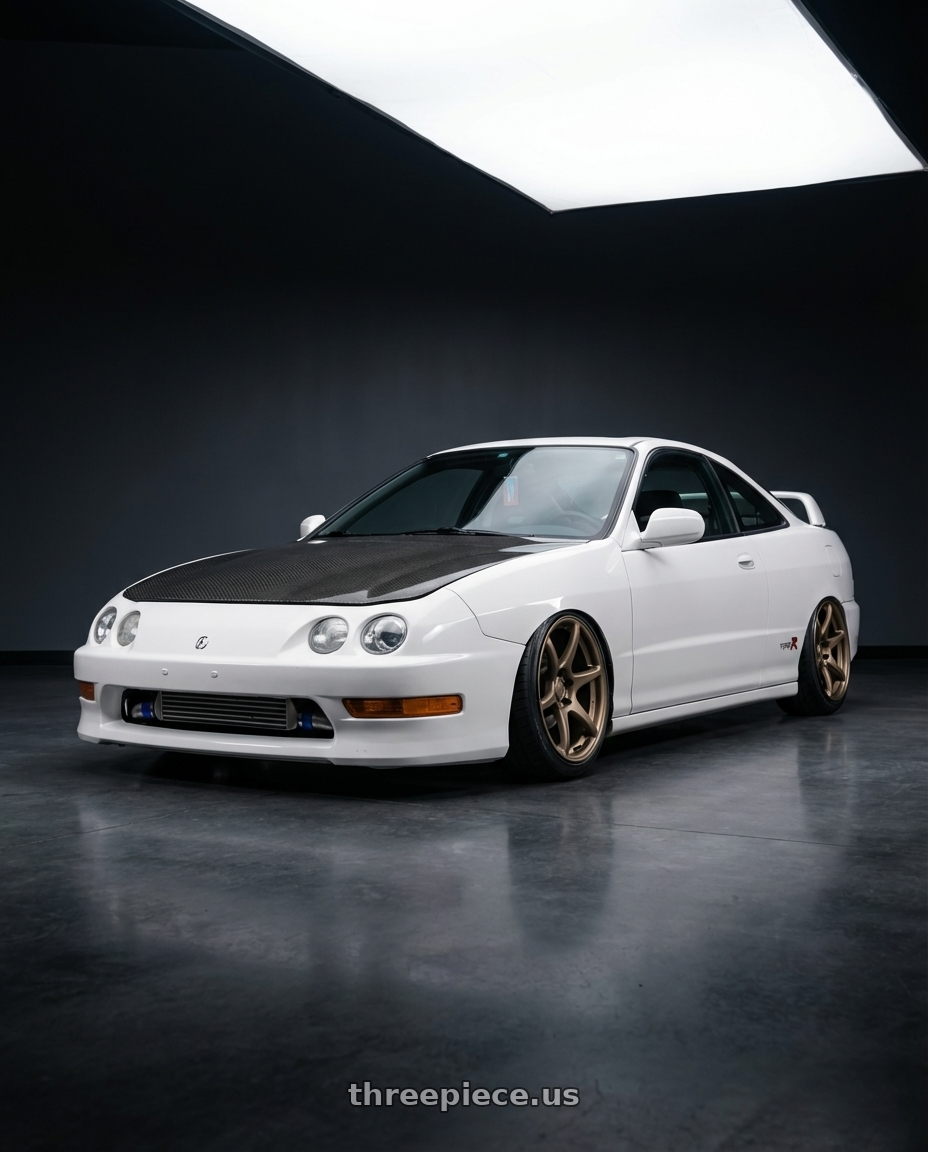 1994 Acura integra type r with Kansei K11B Tandem 5X100 18x8.5 35 Bronze wheels