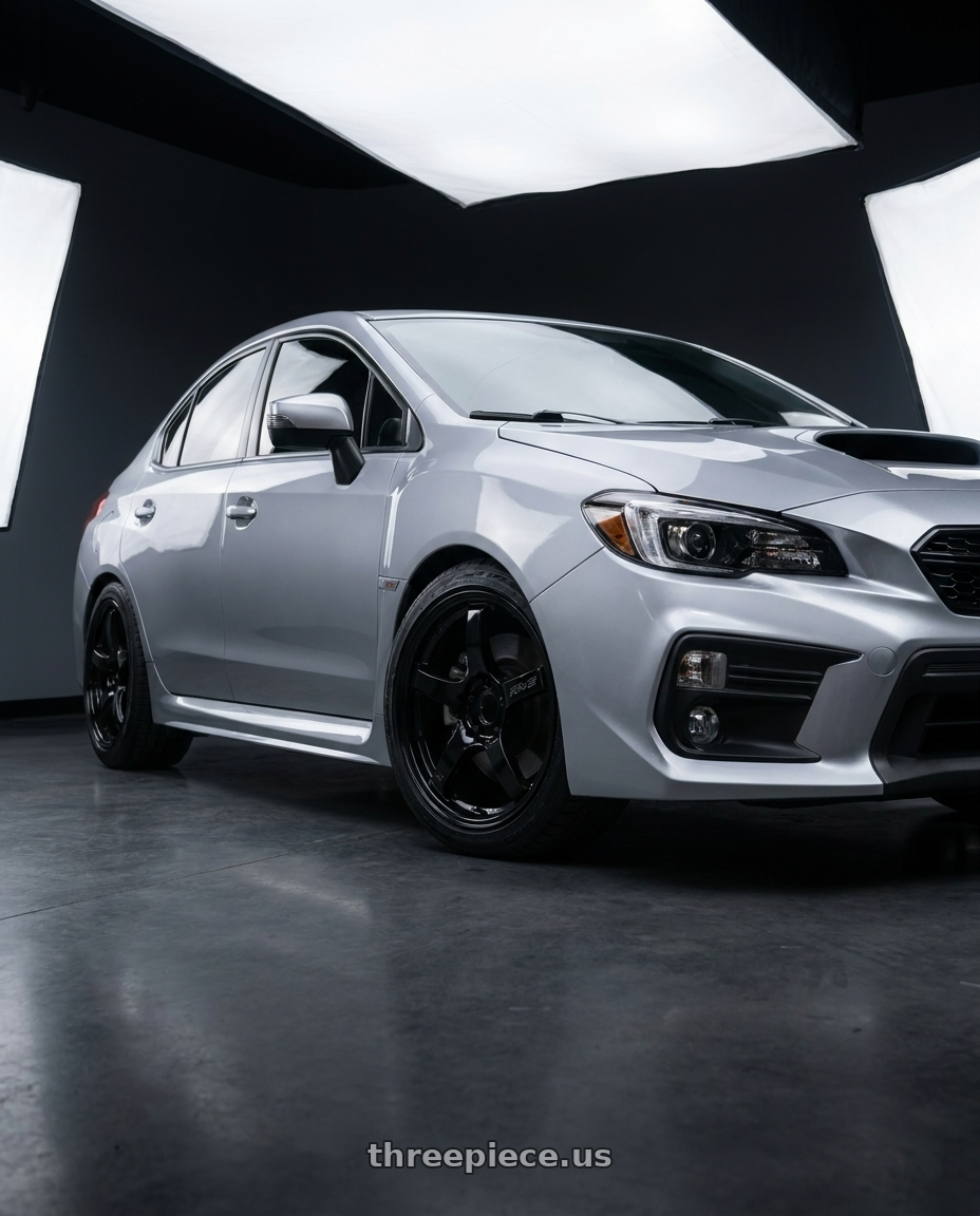 2018  SUBARU  WRX with Gram Lights 57CR 5x114.3 18x8.5+37 Glossy Black wheels