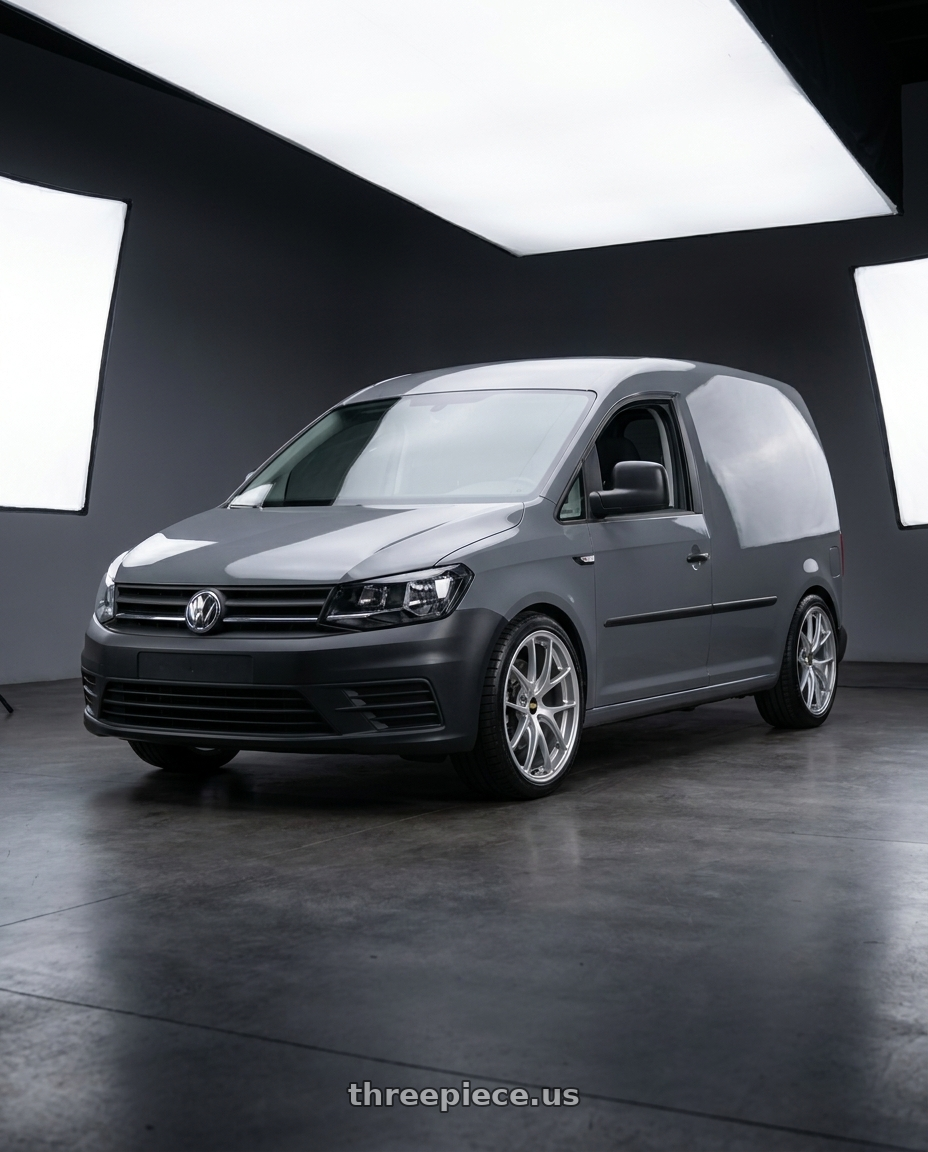 2018 VW caddy with BBS RI-A 5x120 18x8.5+34 Diamond Silver wheels