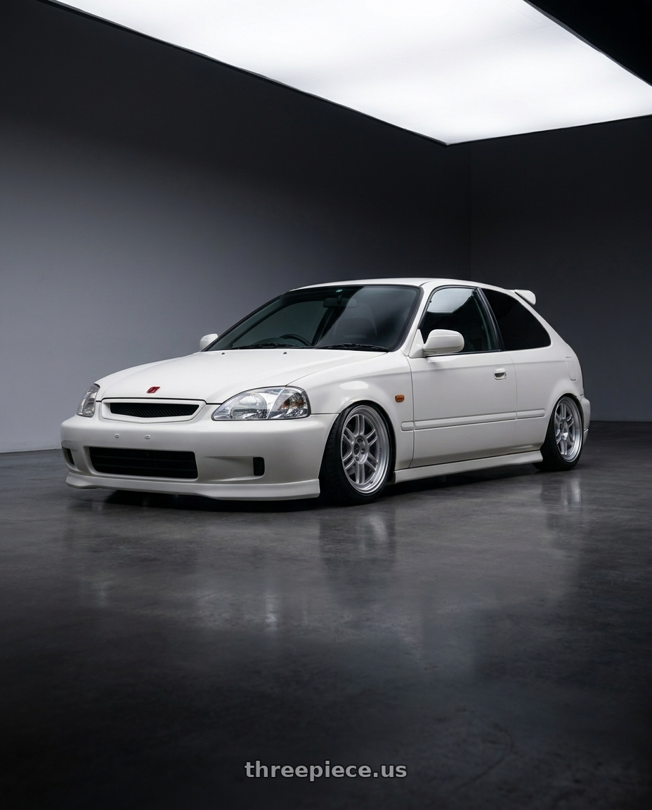1997 Honda civic type r ek9 with Enkei RPF1 5x100 16x7+35 Silver wheels