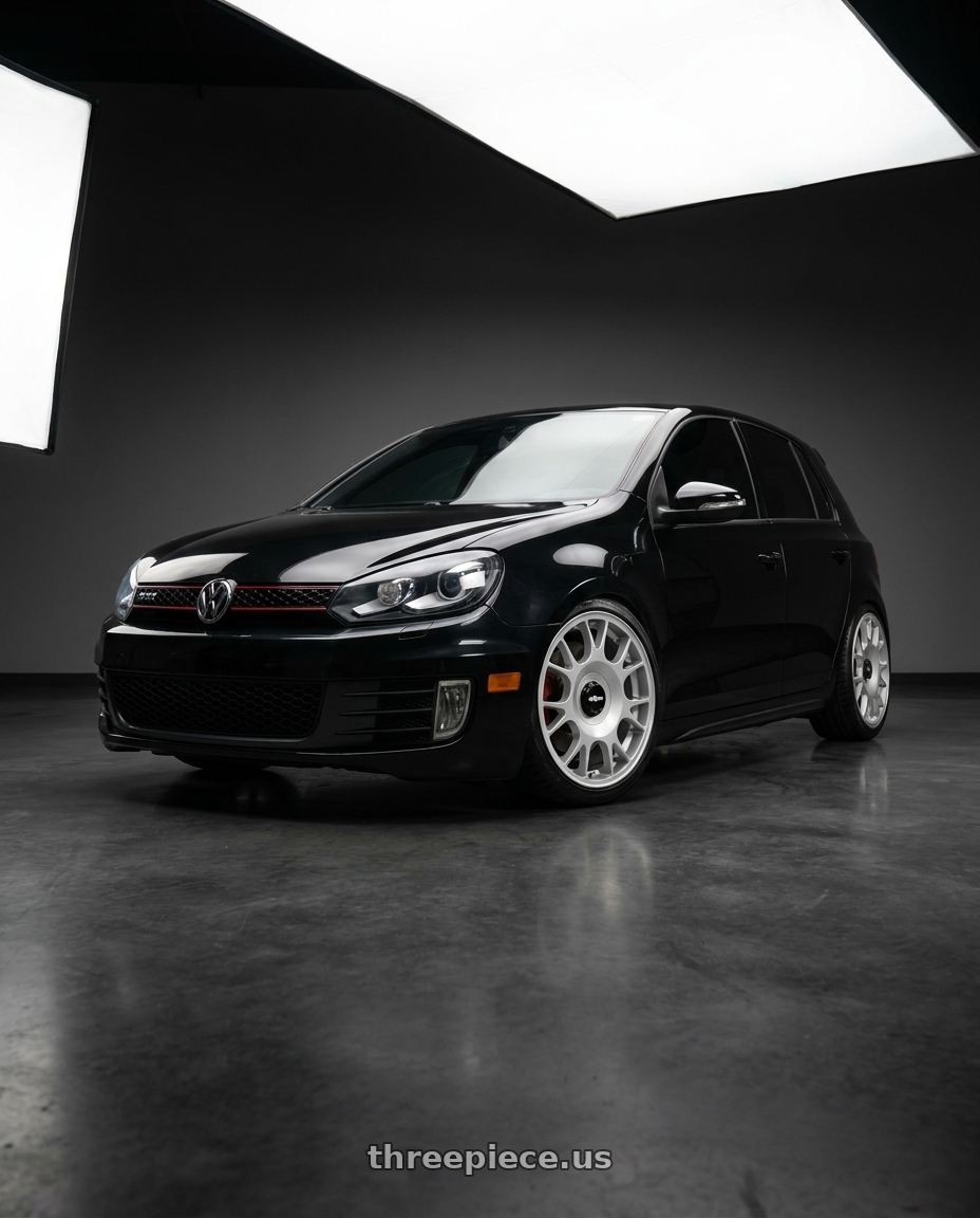2013 VW gti with Rotiform 1PC R188 TUF-R 5X112/5X114.3 18X8.5 +45 SILVER wheels