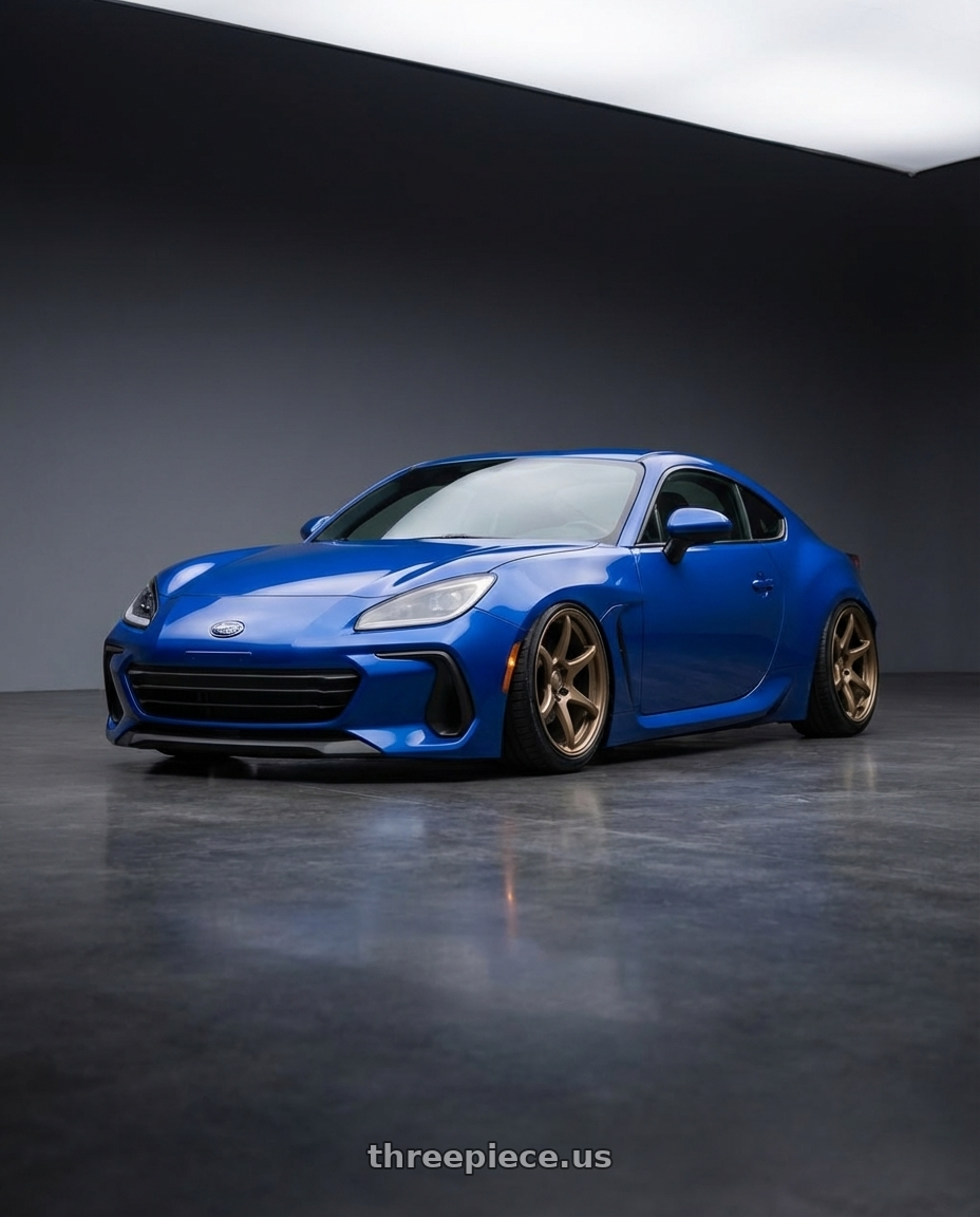 2024 Subaru BRZ with Kansei K11B Tandem 5x114.3 18x9.5 22 Bronze wheels
