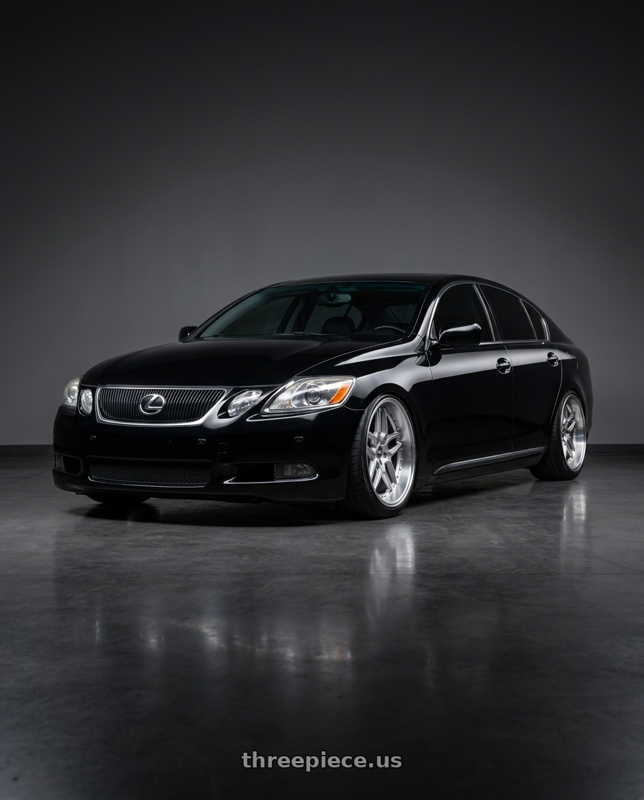 2007 Lexus gs350 black  with ESR Wheels CS SERIES CS15 5x114.3 18x9.5 +35 Hyper Silver wheels