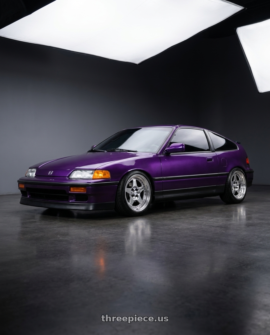 1988 Honda crx with Work Meister Cr01 4x100 15x7.5+29 A Disk Bright Buff Finish wheels
