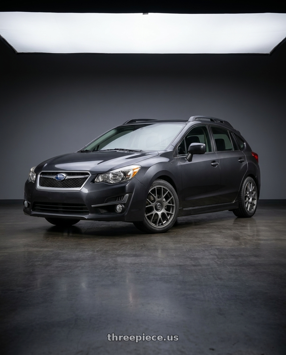 2015 subaru impreza hatchback with fifteen52 APEX 5x100 / 5x112 17x7.5 +35 FROSTED GRAPHITE (SATIN GREY) wheels