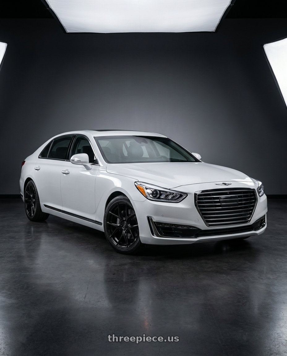 2018 genesis g90 ultimate with DOLCE PERFORMANCE MONZA 5x114.3 20x8.5 +38 Gloss Black wheels