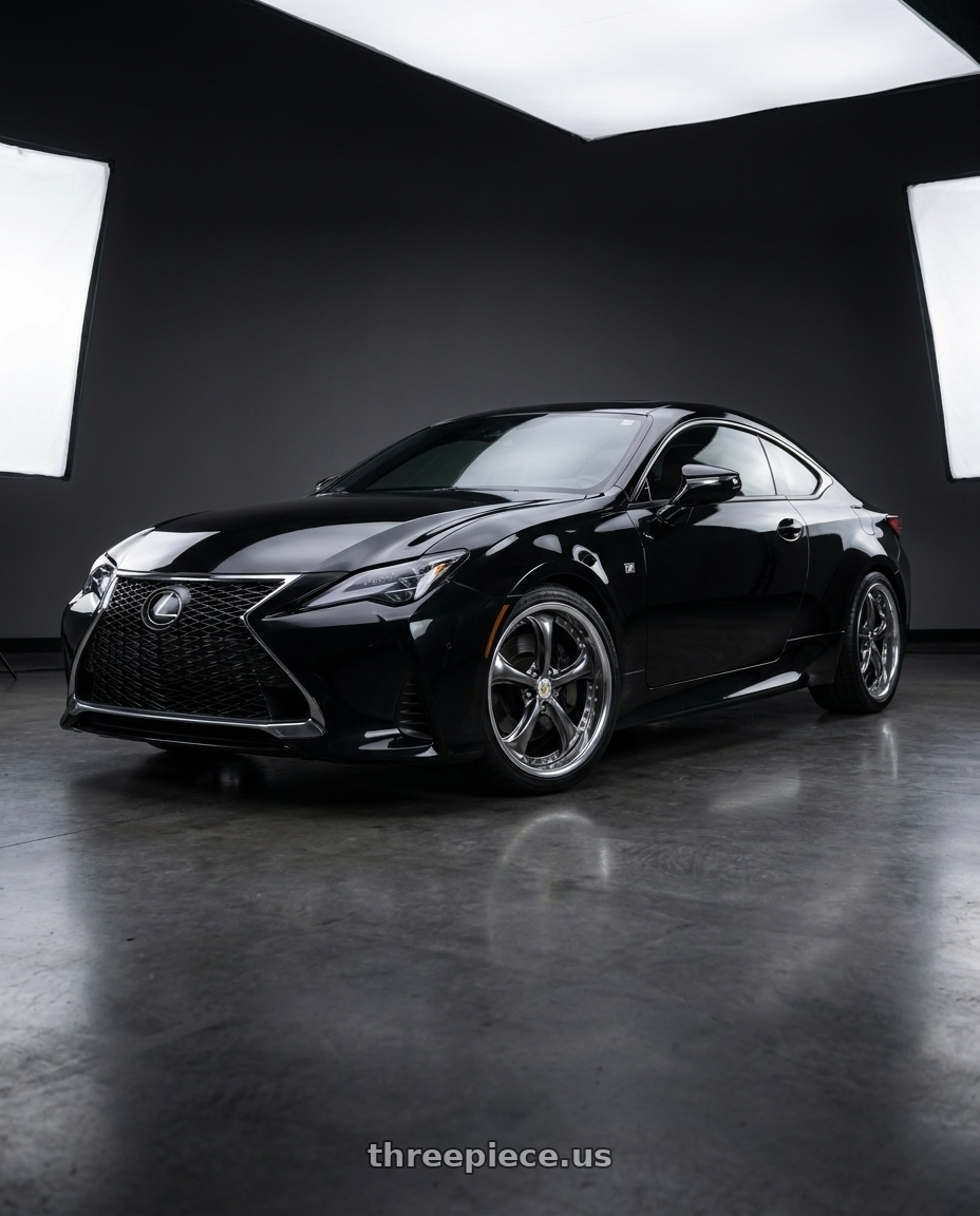 2022 rc 350 f sport awd with Work Wheels VS-KF 5X114.3 19x8+40 Brilliant Silver Black A Disk FULL REVERSE wheels