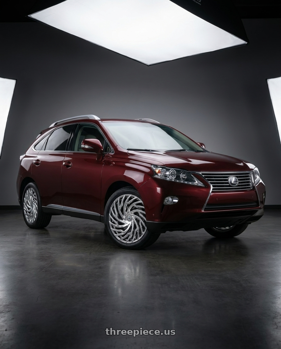 2014 Lexus Rx 350 with Azara AZA-536 5x114.3/5x120 18x8 +35 Nano Chrome wheels