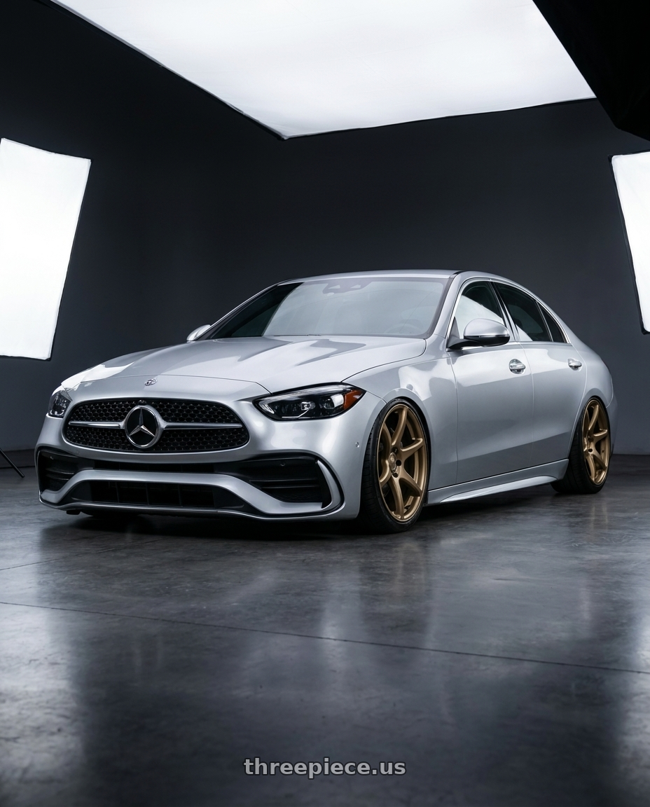 2022 Mercedes-Benz C-Class W206 with Kansei K11B Tandem 5X112 19x10.5 22 Bronze wheels