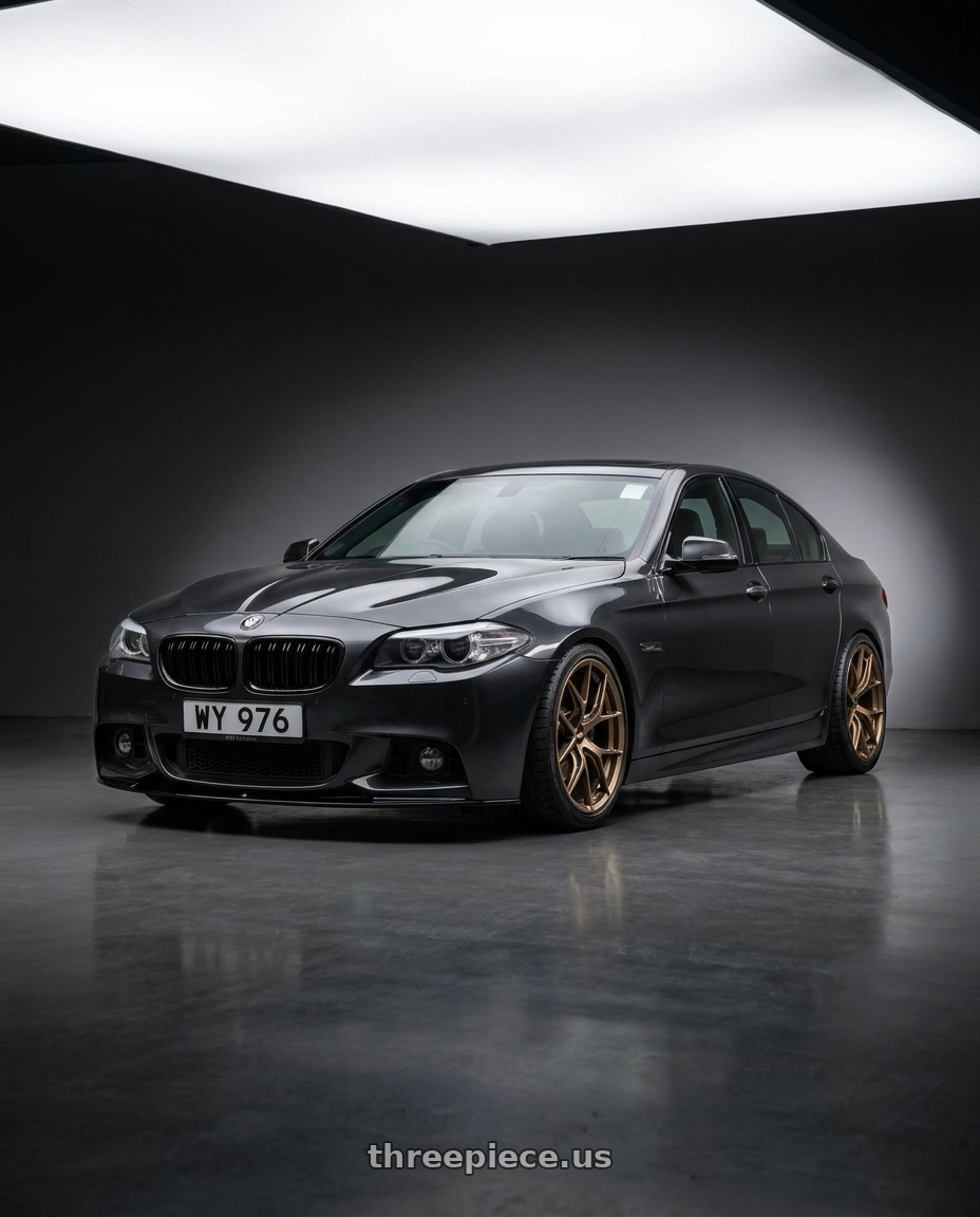 2014 bmw 520d f10 with BBS FI-R CL 20x9.0+52 Matte Bronze wheels