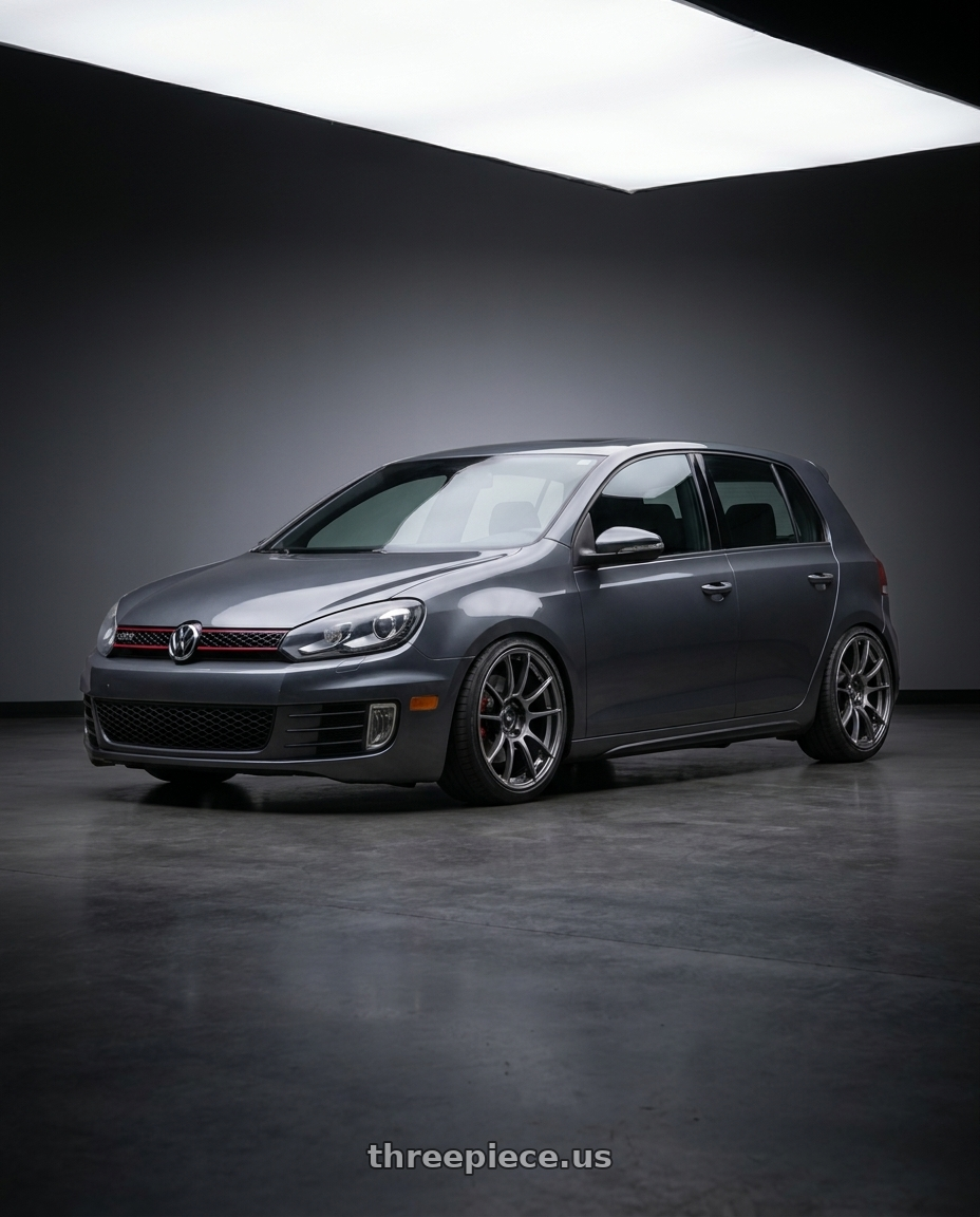 2012 vw gti with Ssr Gtx04 5x112 18x8.5+44  DARK GUNMETAL wheels