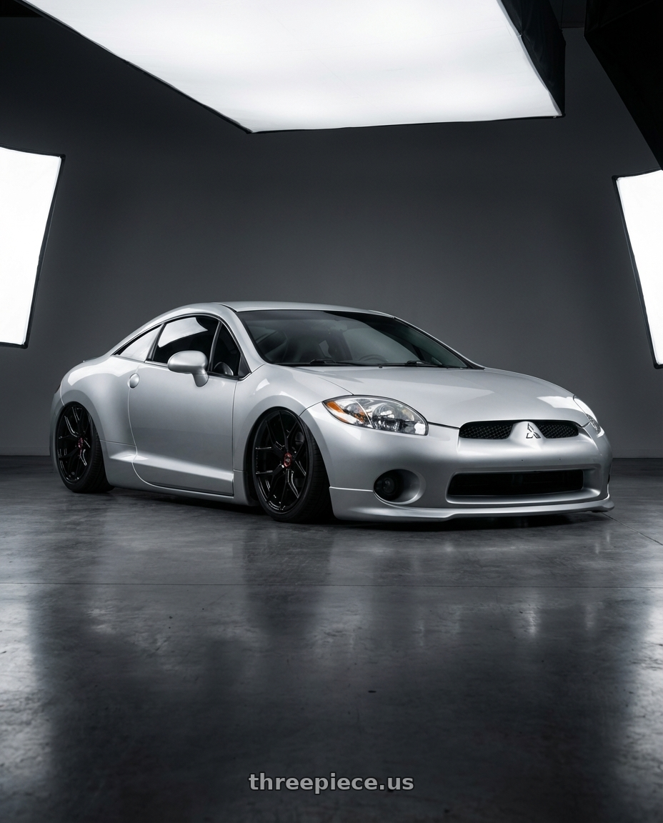 2010 Mitsubishi Eclipse with Vossen HF-5 19x8.5 / 5x114.3 / ET32 / Flat Face / 73.1 - Gloss Black Wheel - HF5-9N60 wheels