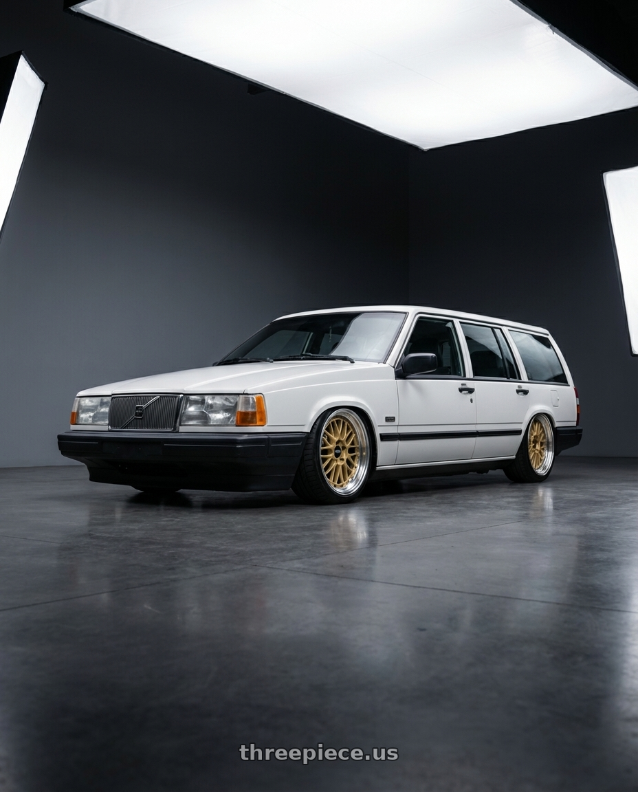 1994 volvo 940 turbo wagon with BBS LM 5x114.3 18x9.0+42 Gold wheels