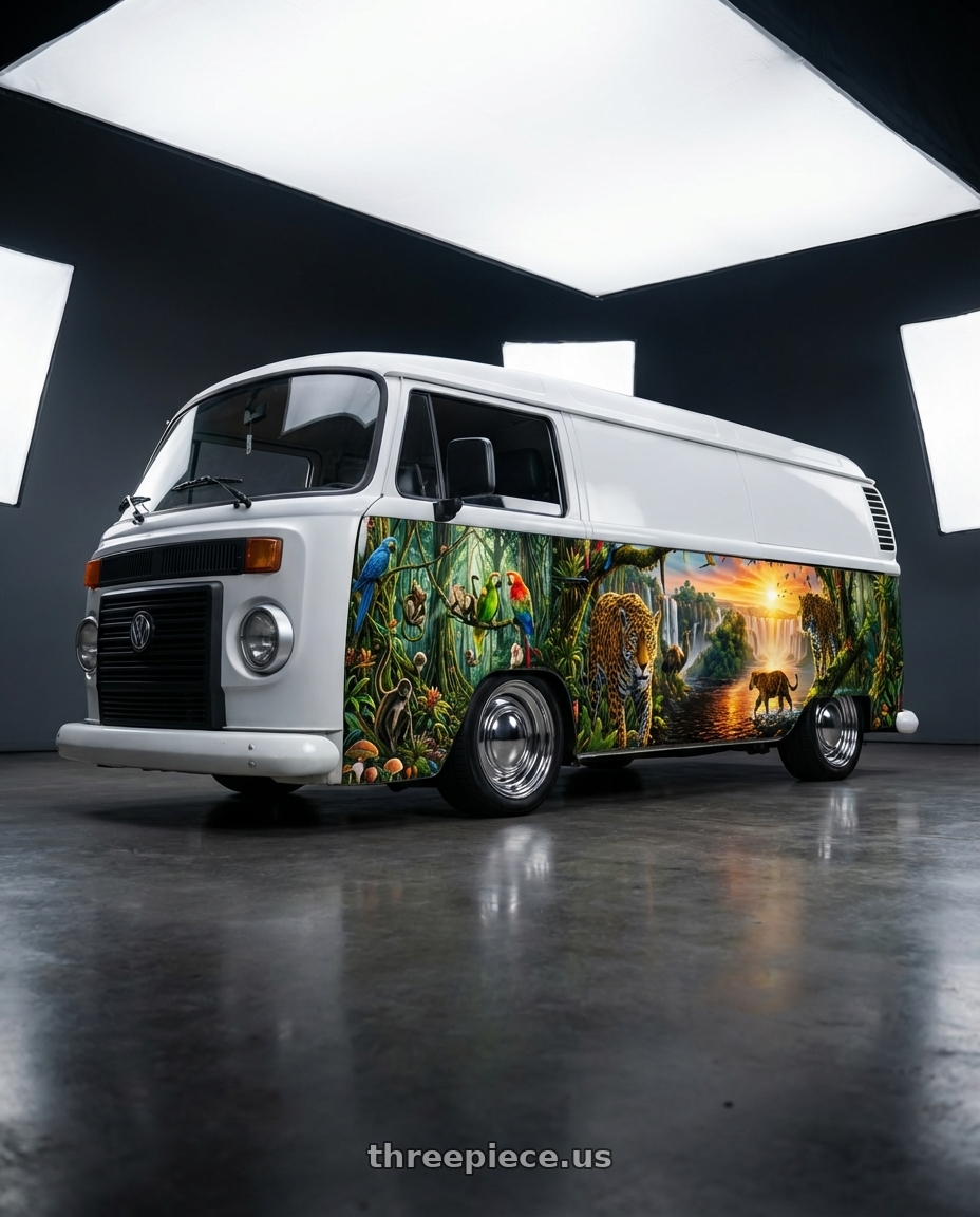 kombi furgão 2010 adesivada nas laterais with American Racing Vintage VN31 SMOOTHIE 5X114.3/5X120.65 15X10 -38 CHROME STEEL wheels