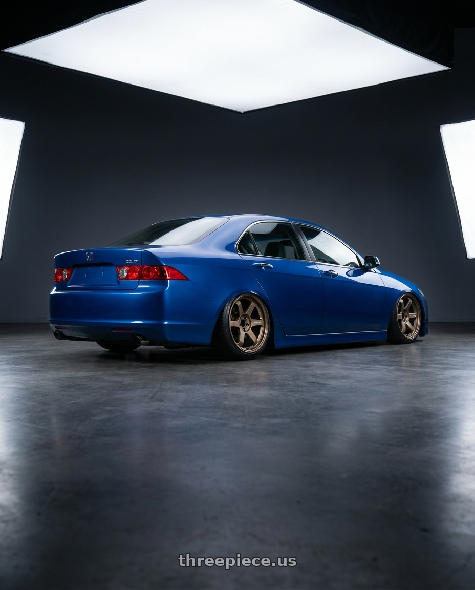 2010 Honda CL7 with Volk Racing TE37 Progressive Model 6x139.7 18x9+0 Large PCD wheels rear three quarter view slight stretch tires