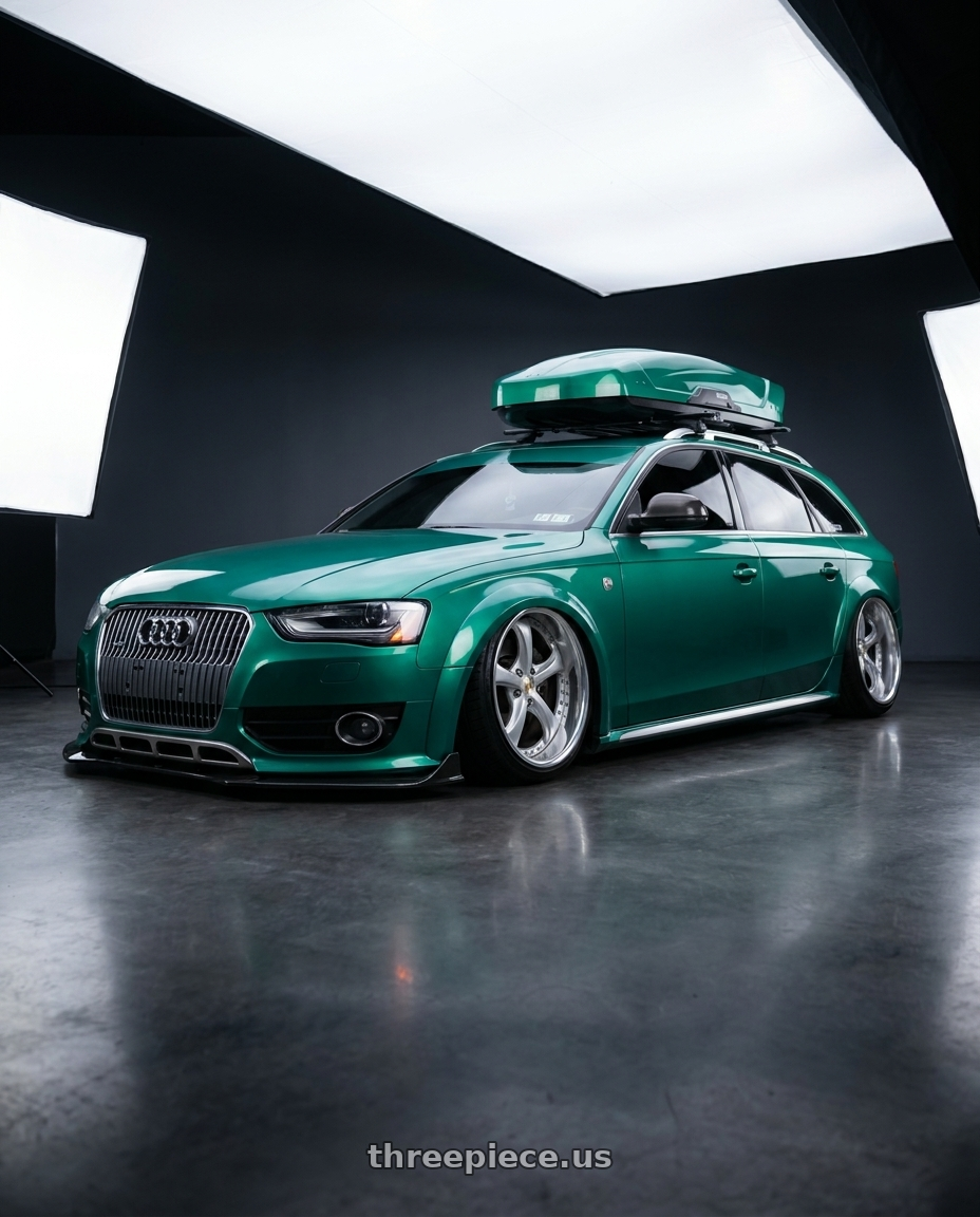 2013 Audi a4 allroad with Work Wheels VS-KF 5x112 19x9+28 Light Grey Silver A Disk STEP RIM wheels
