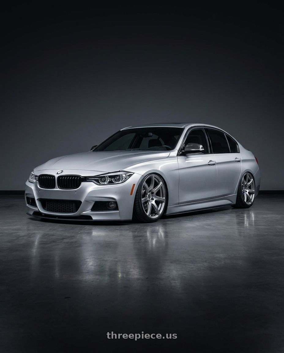 2017 BMW 340I with Work Emotion T7r 5x120 18x8.5 +45 Gt Silver wheels