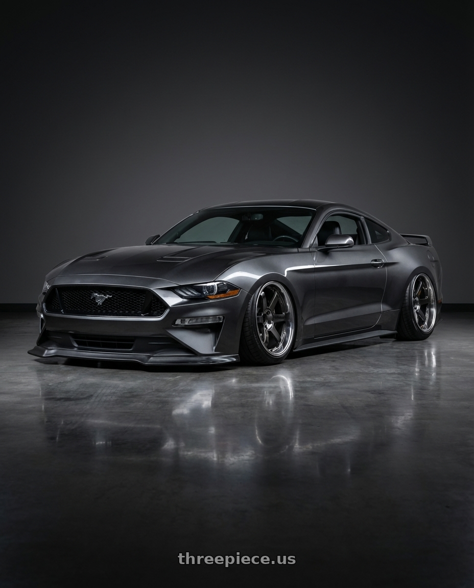 2020 ecoboost Mustang  with Volk Racing TE37SL 5x114.3 19x10.5+12 Pressed Double Black wheels
