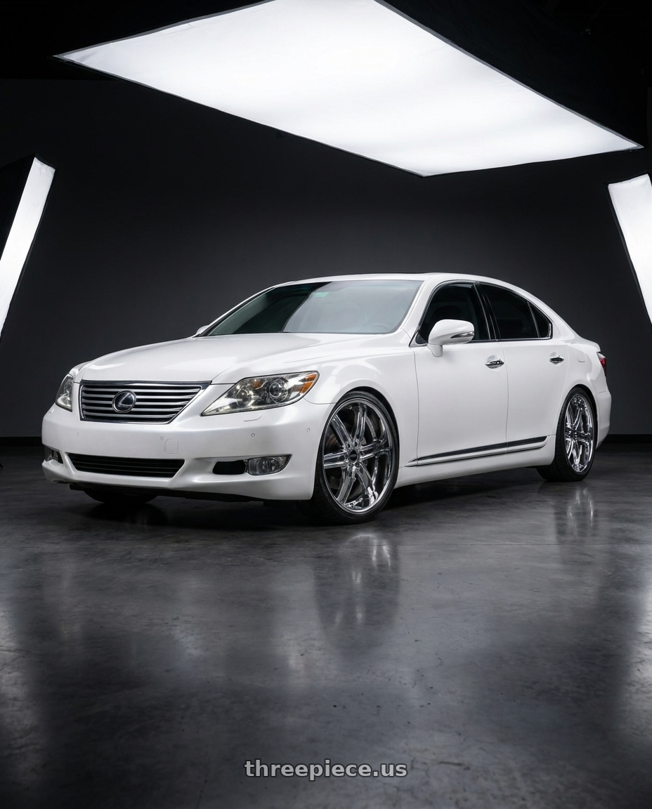 2011 Lexus LS460 with Blade Luxury BL-402 Pizarro 6x139.7 24x9.5 +18 Chrome wheels
