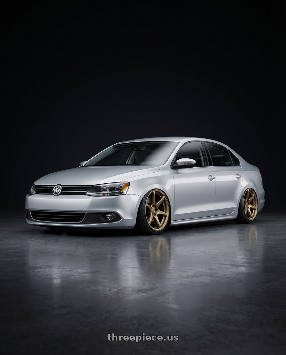 2016 Volkswagen Jetta GLI MK6 with Kansei K11B Tandem 5X112 18x8.5 35 Bronze wheels