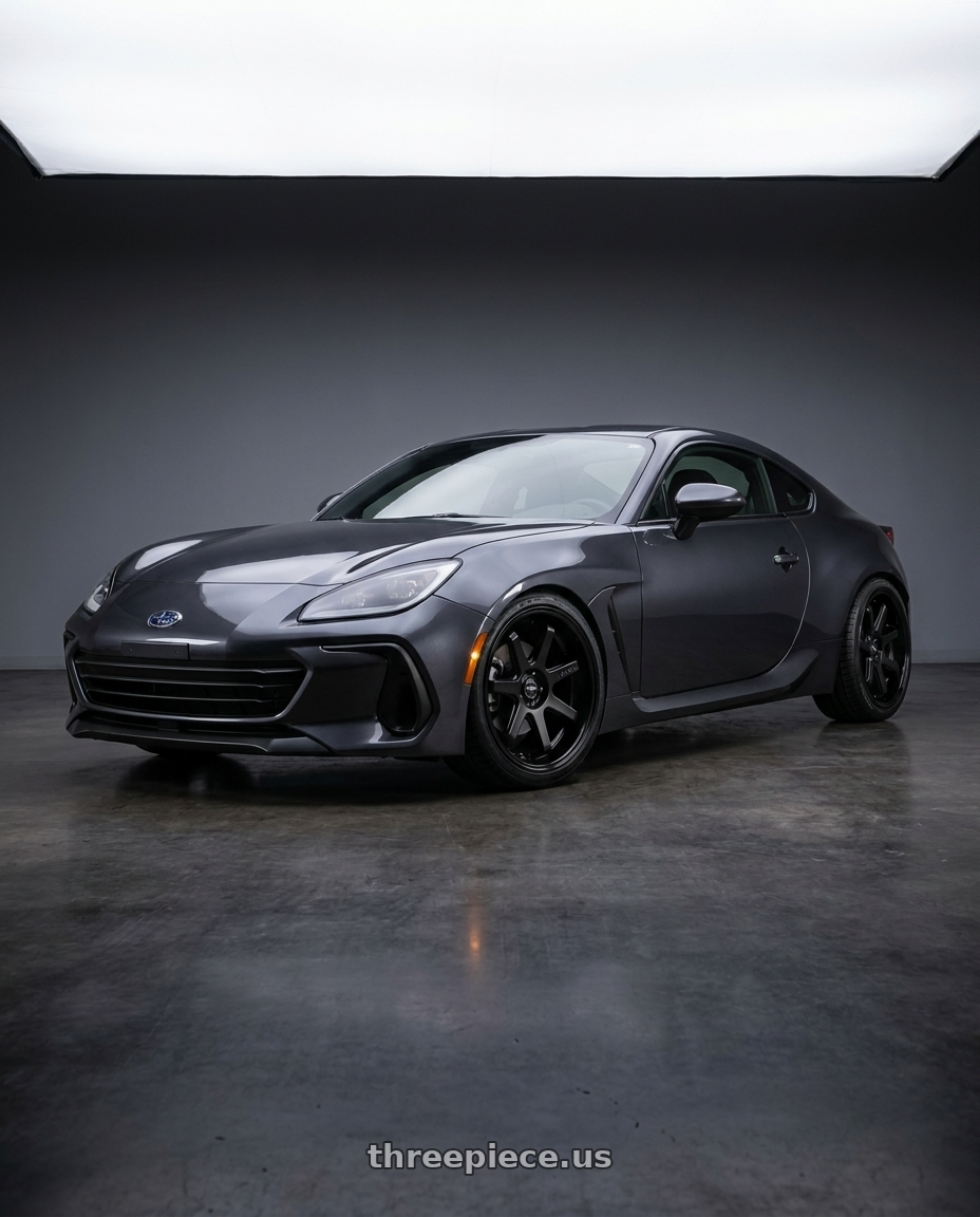 2023 Subaru BRZ premium with F1R FC7 5x100 18x9.5 +35 Matte Black/Gloss Black Lip wheels