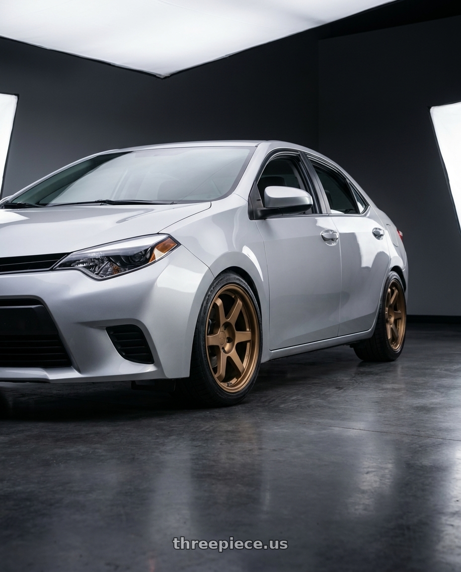 2016 Toyota Corolla with 9six9 SIX-1 5x114.3 18X10 +20 Matte Bronze wheels