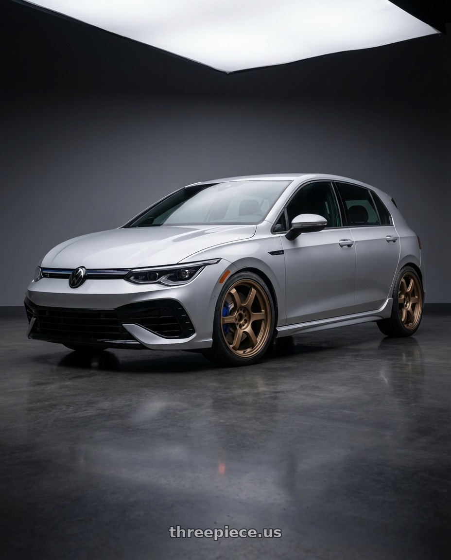 2024 Volkswagen Golf R MK8 with Gram Lights 57DR 5x112 19x10.5 +35 BRONZE 2 wheels