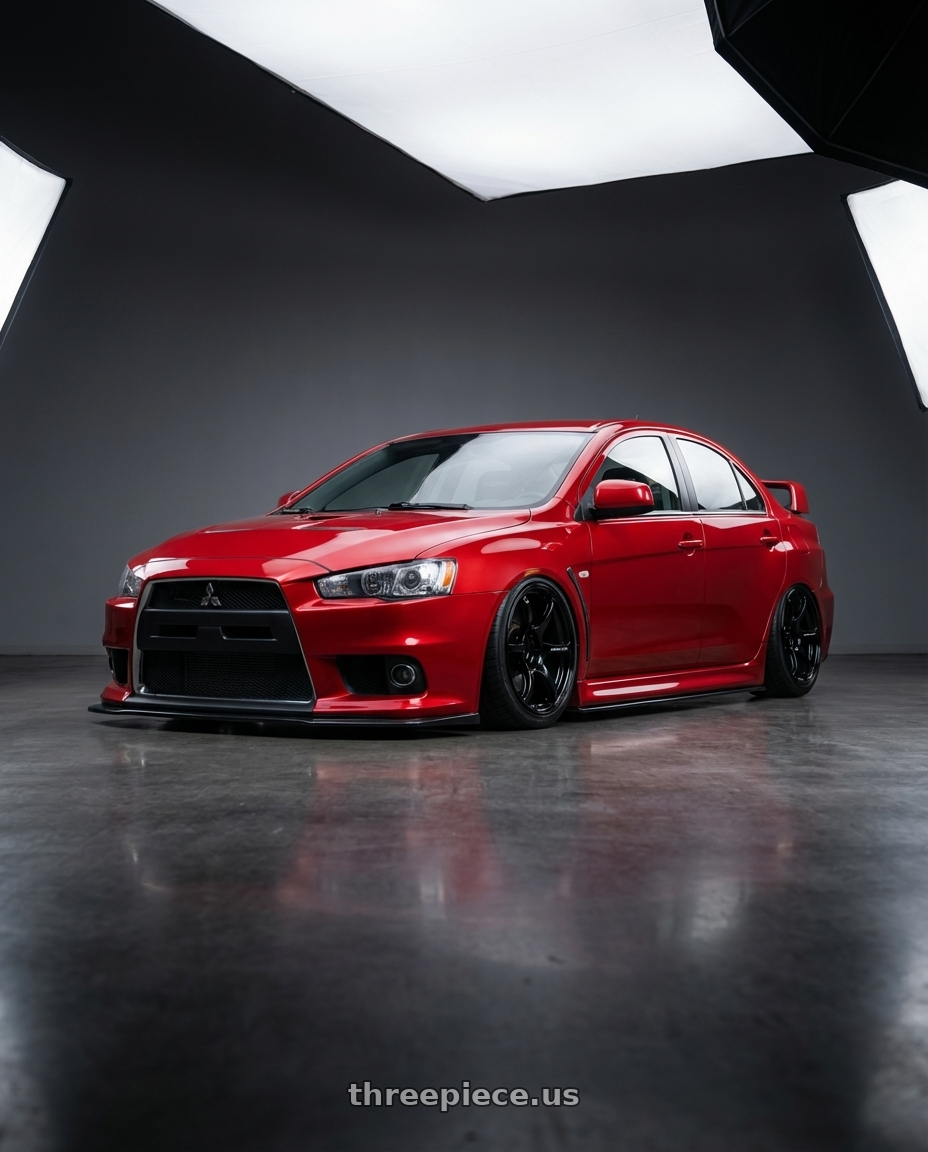 2012 Mitsubishi Lancer Evo X with Advan RGIII 5x114.3 18x8.0+37 Gloss Black wheels