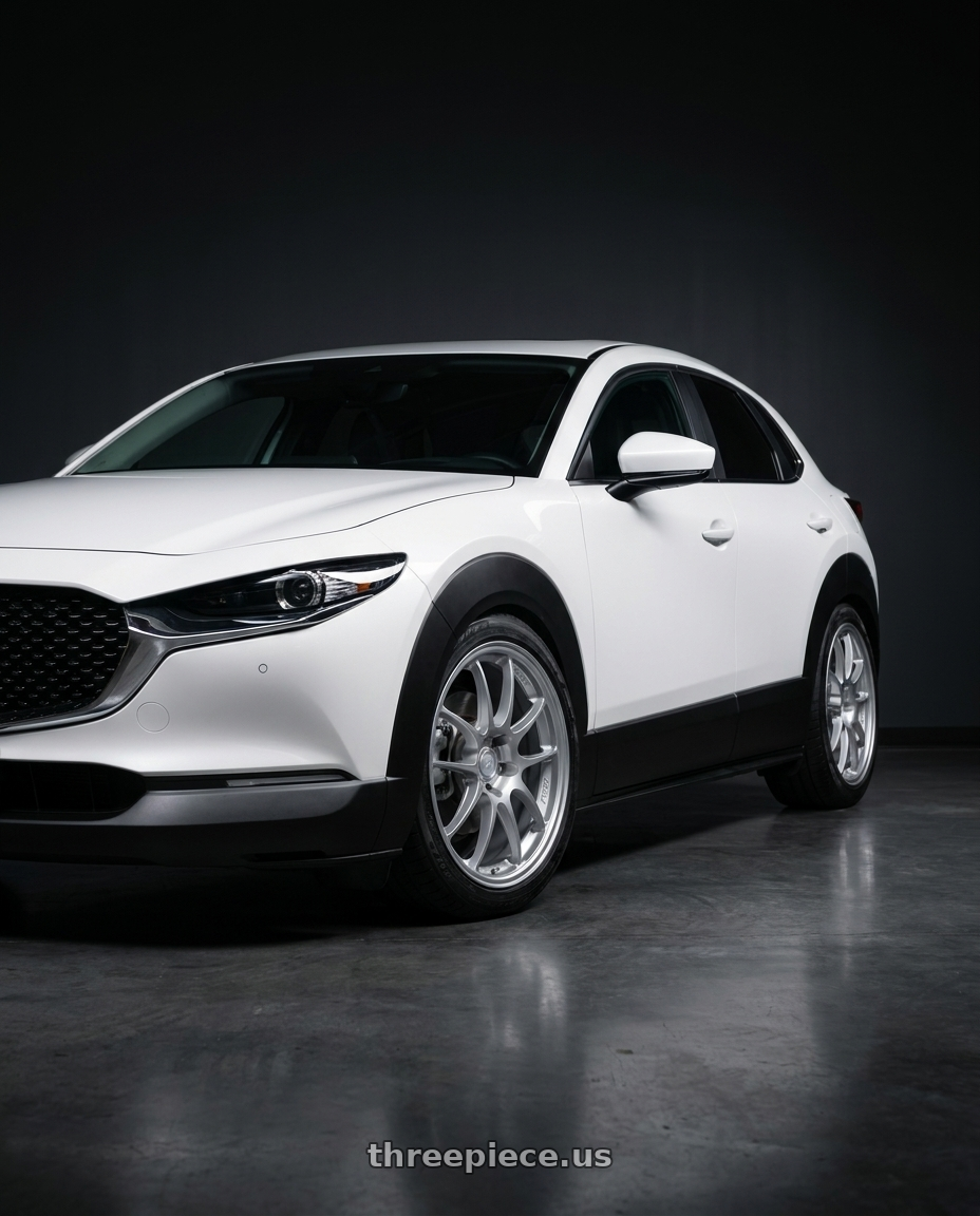 2024 Mazda CX-30 with Enkei PF01 5x114.3 18x8.5+35 Silver wheels