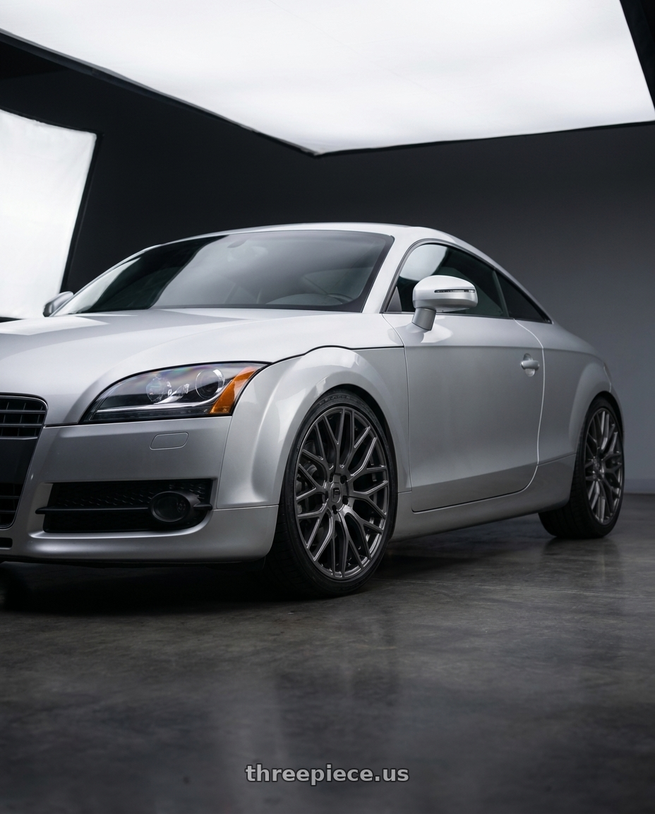 2008 Audi TT MK2 with TOUREN TR76 3276 5x112 19x8.5 +35 GLOSS GRAPHITE wheels