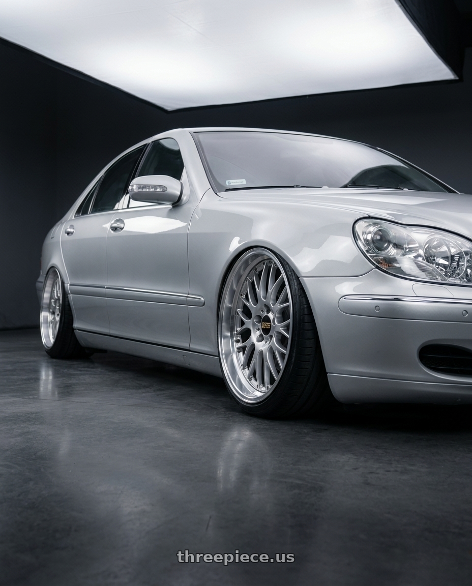 2003 Mercedes W220 with BBS RS-GT 5x112 20x10.0+22 Diamond Silver wheels