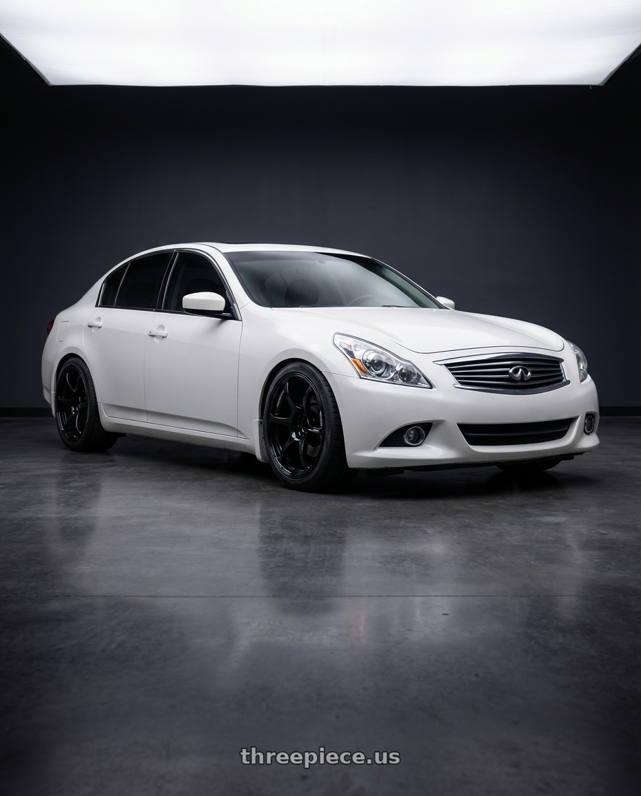 2014 Infiniti G37 Coupe with Advan RGII 5x114.3 19x10+35 Gloss Black wheels