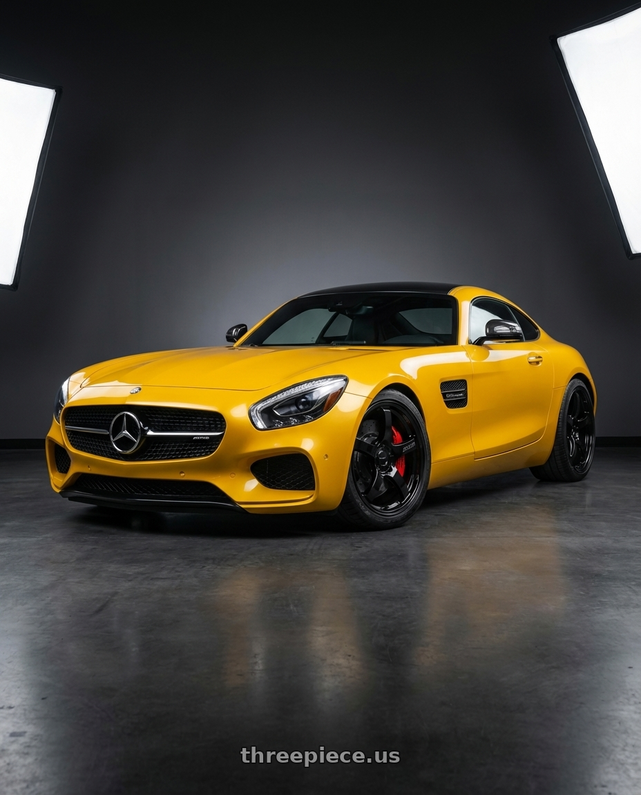 2019 Mercedes-Benz AMG GT with Gram Lights 57CR 5x112 19x10.5+22 Glossy Black wheels