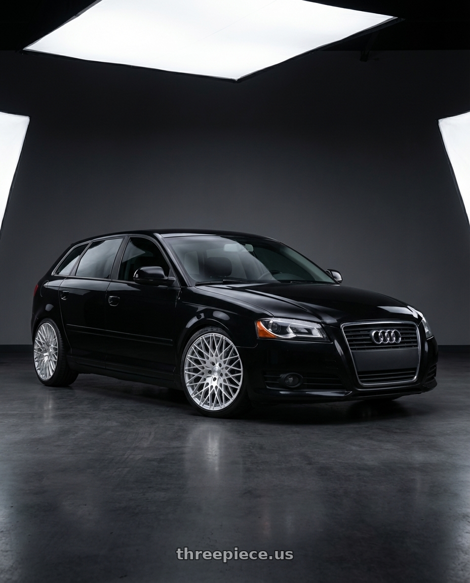 2012 Audi A3 8P with Avant Garde Wheels M540 5X112 18x9 +48 Silver Machined wheels