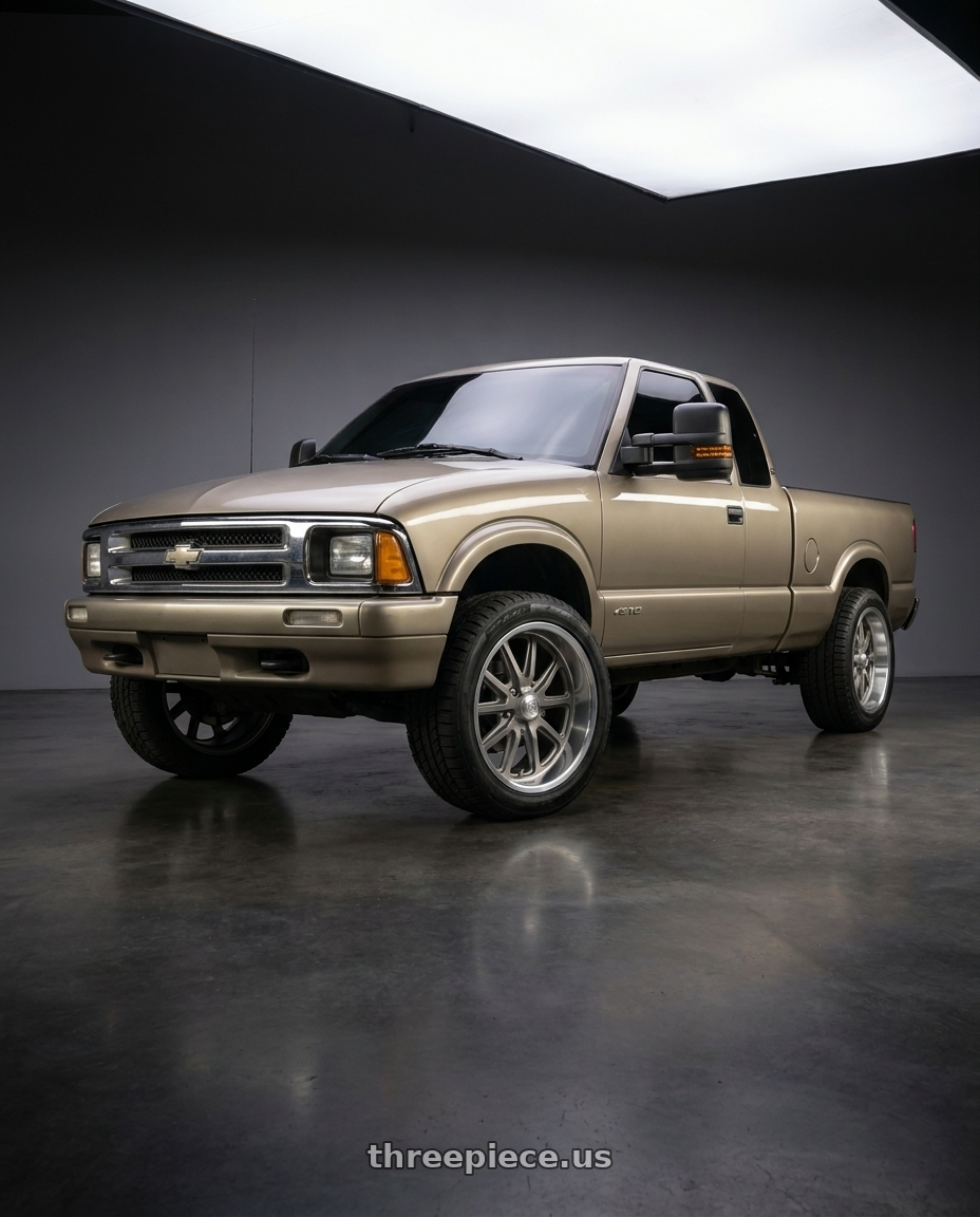 2003 Chevrolet s10 with US Mag 1PC U111 RAMBLER 5X120.65 15X7 +1 MATTE GUN METAL MACHINED wheels