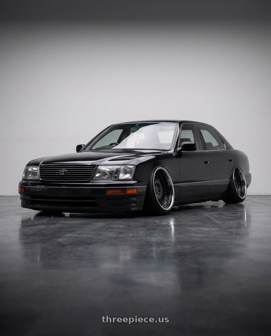 1996 celsior. black.  with Heritage Wheel SENDAI-DIR wheels