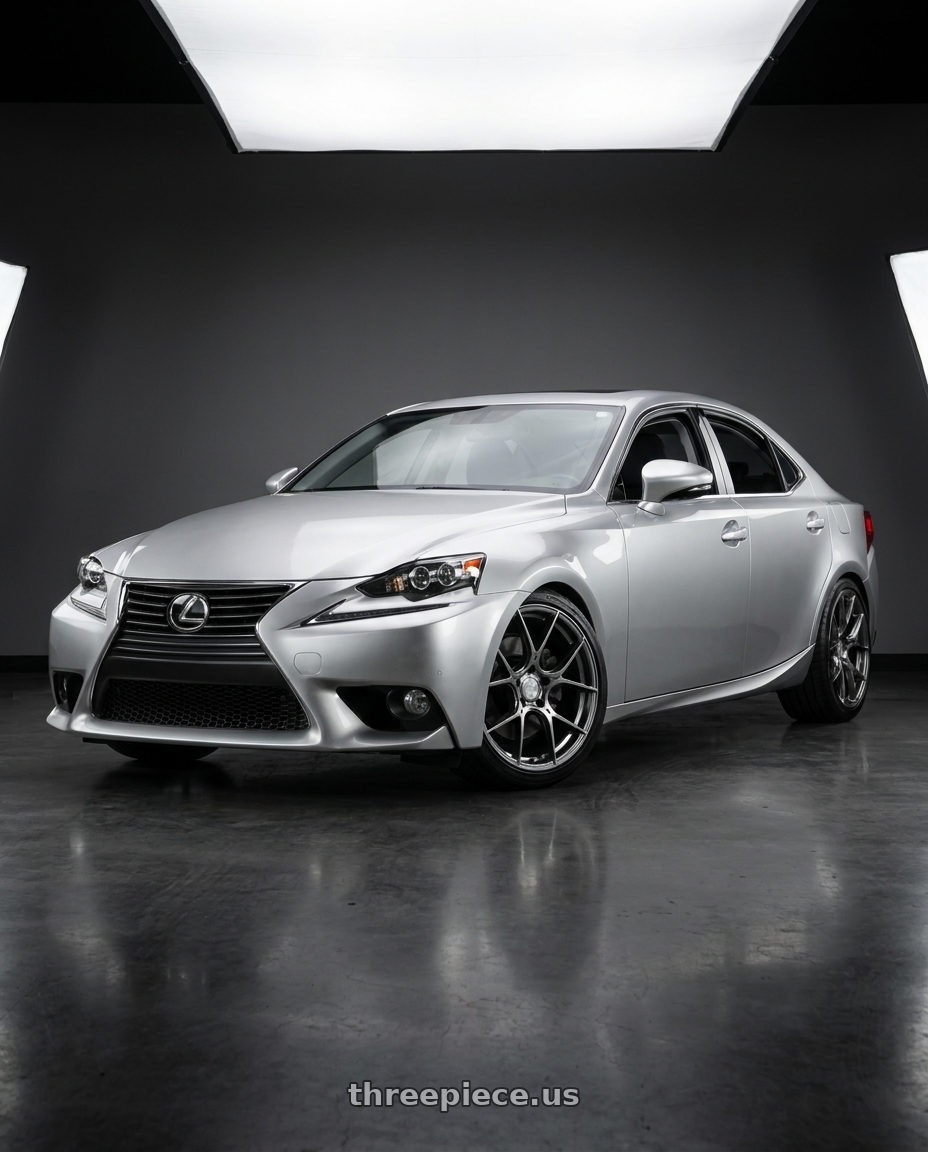2016 Lexus IS350 with Aodhan AH-11 5x114.3 19x9.5 +35 Hyper Black wheels