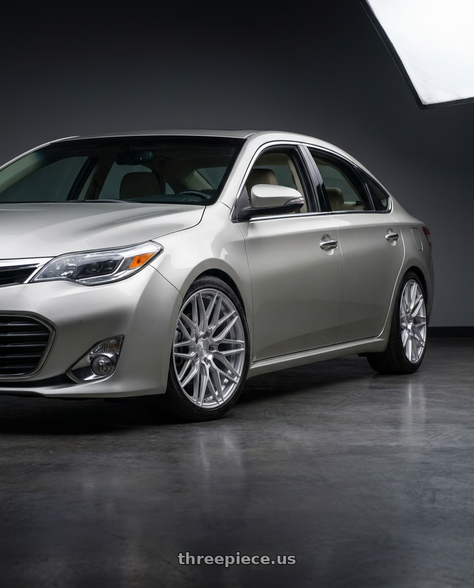 2013 toyota avalon with F1R F103 5x114.3 18x8.5 +38 Brushed Silver wheels
