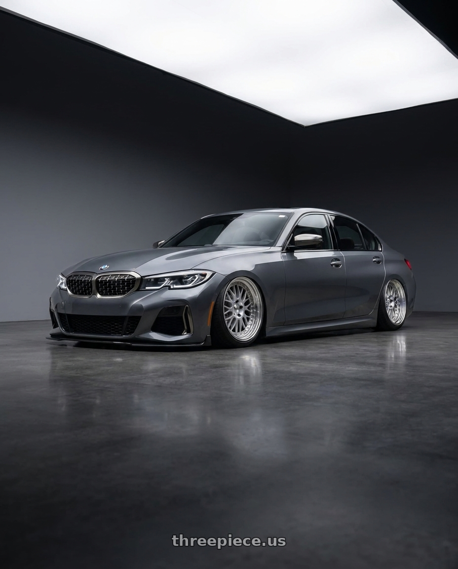 2020 bmw m340i with Work Meister M1 3p 5x112 19x8.5+30 O Disk Silver wheels