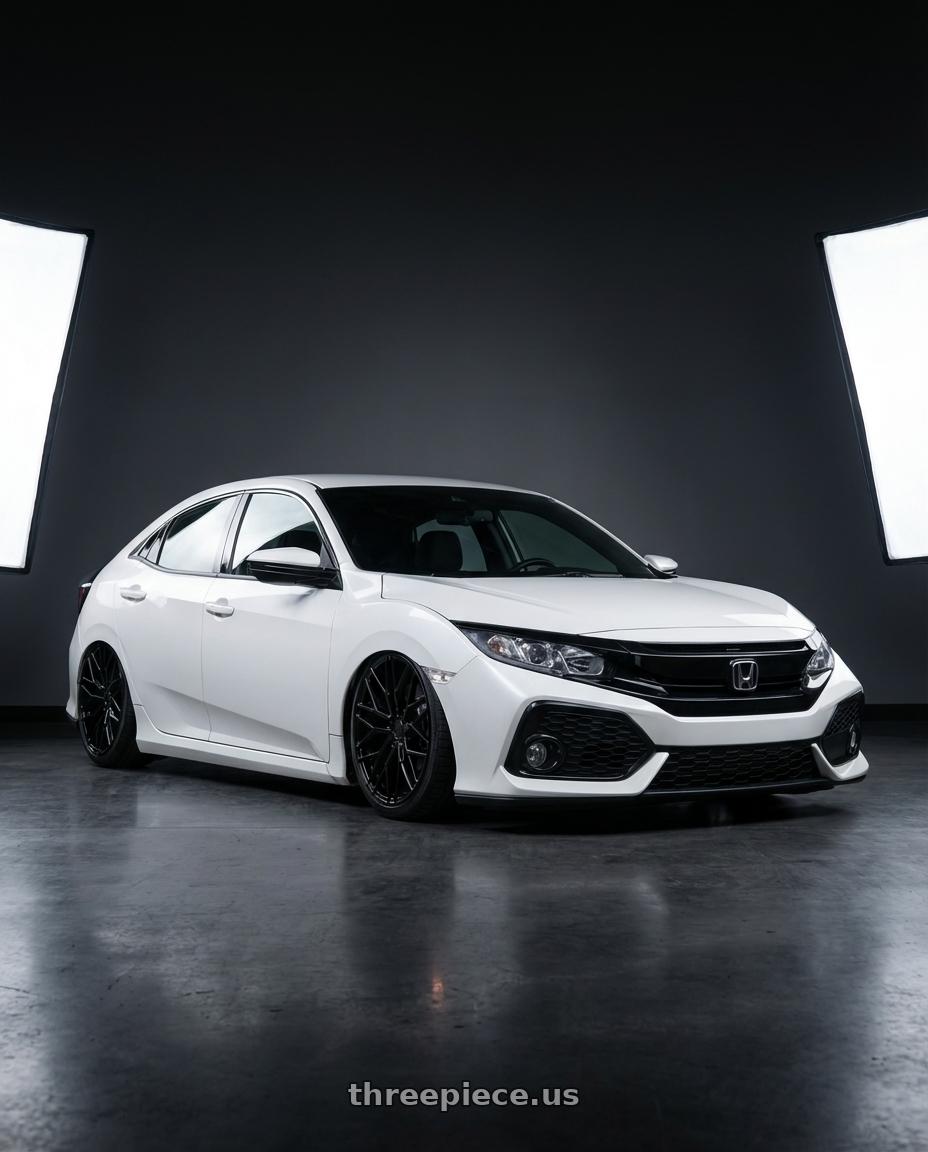 2024 Honda Civic with Avant Garde Wheels M520R 5X114.3 19x9.5 +40 Gloss Black wheels